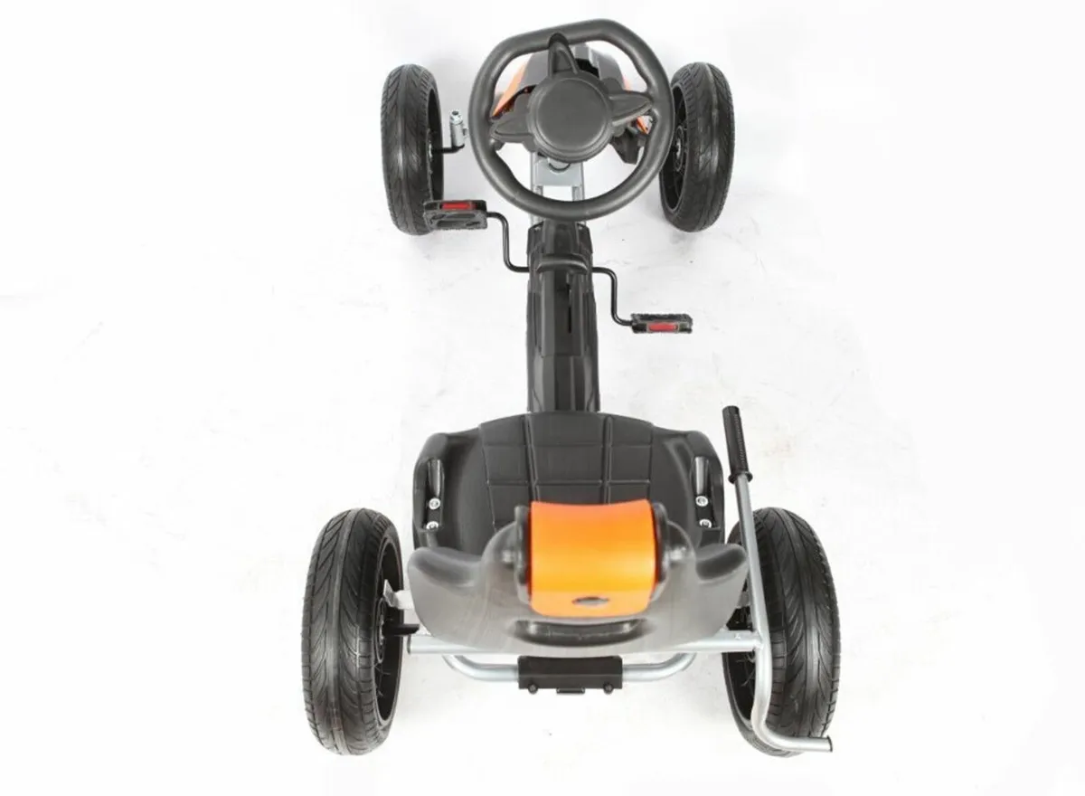 Thunder Eva Rubber Wheel Go Kart Orange - Image 3