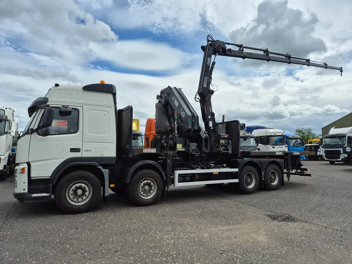 Volvo FM420 80 ton & 12 ton 5 ext HIABS 57000kms - Image 2