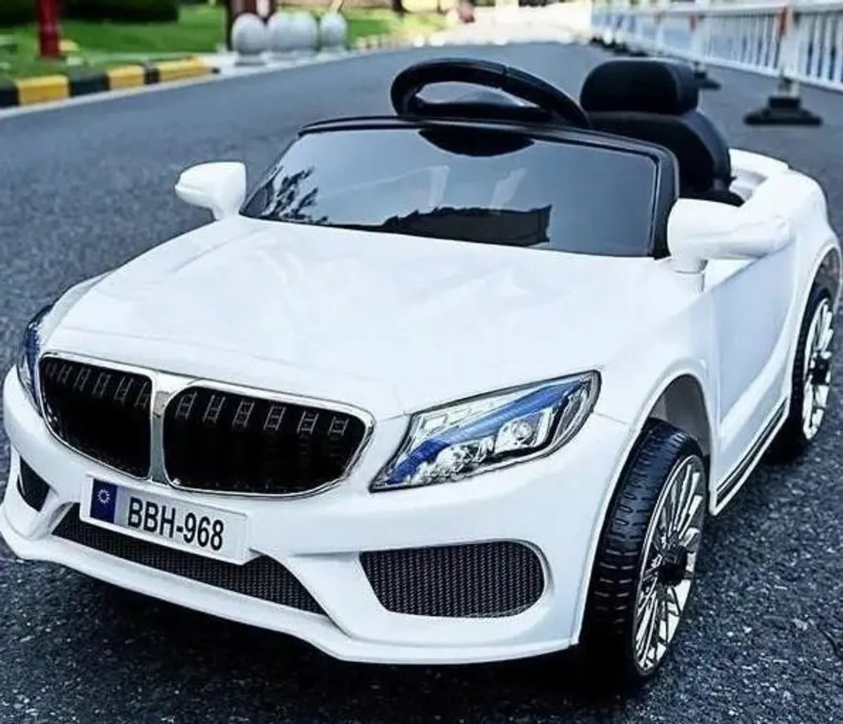 BMW Style Coupe 12V Electric Ride On Car White - Image 1