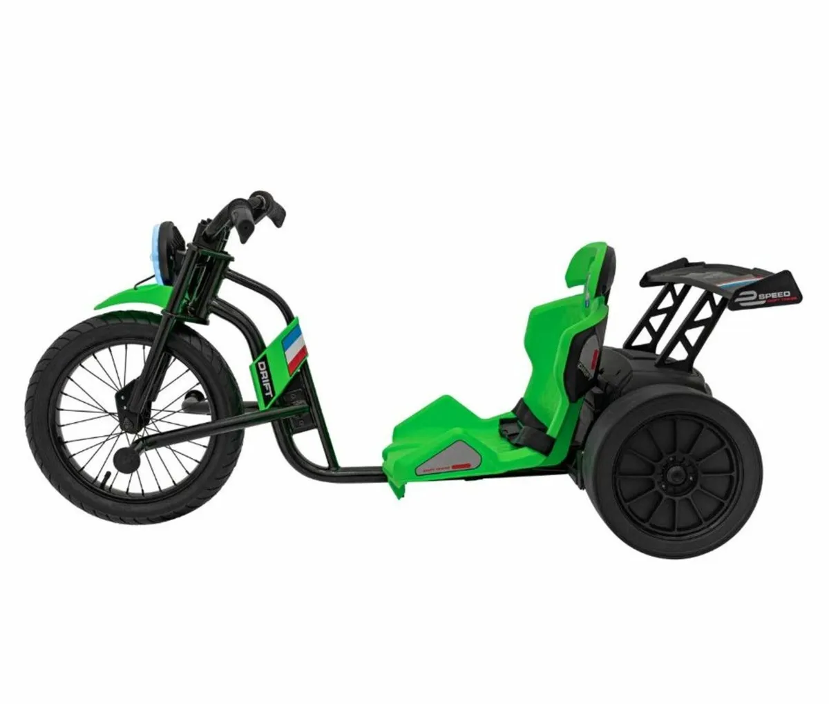 Drift 24V Electric Ride On Trike Green - Image 2