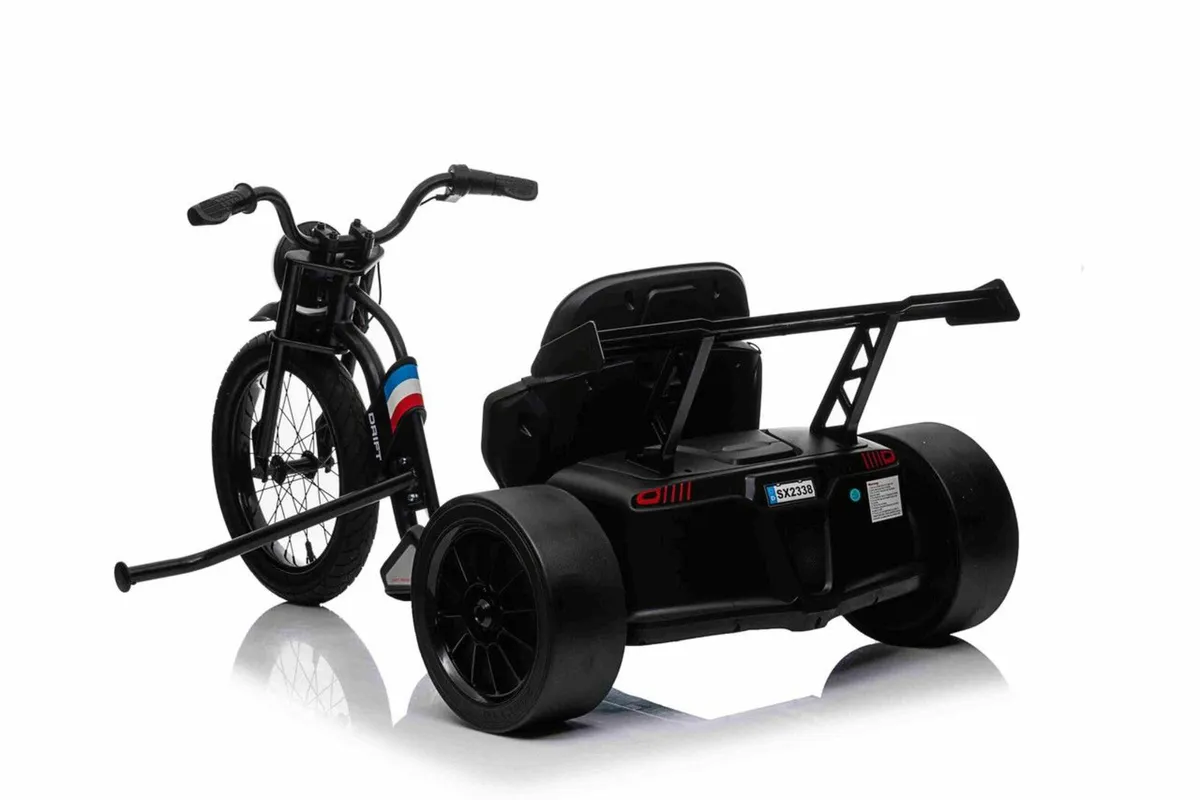 Drift 24V Electric Ride On Trike Black - Image 3