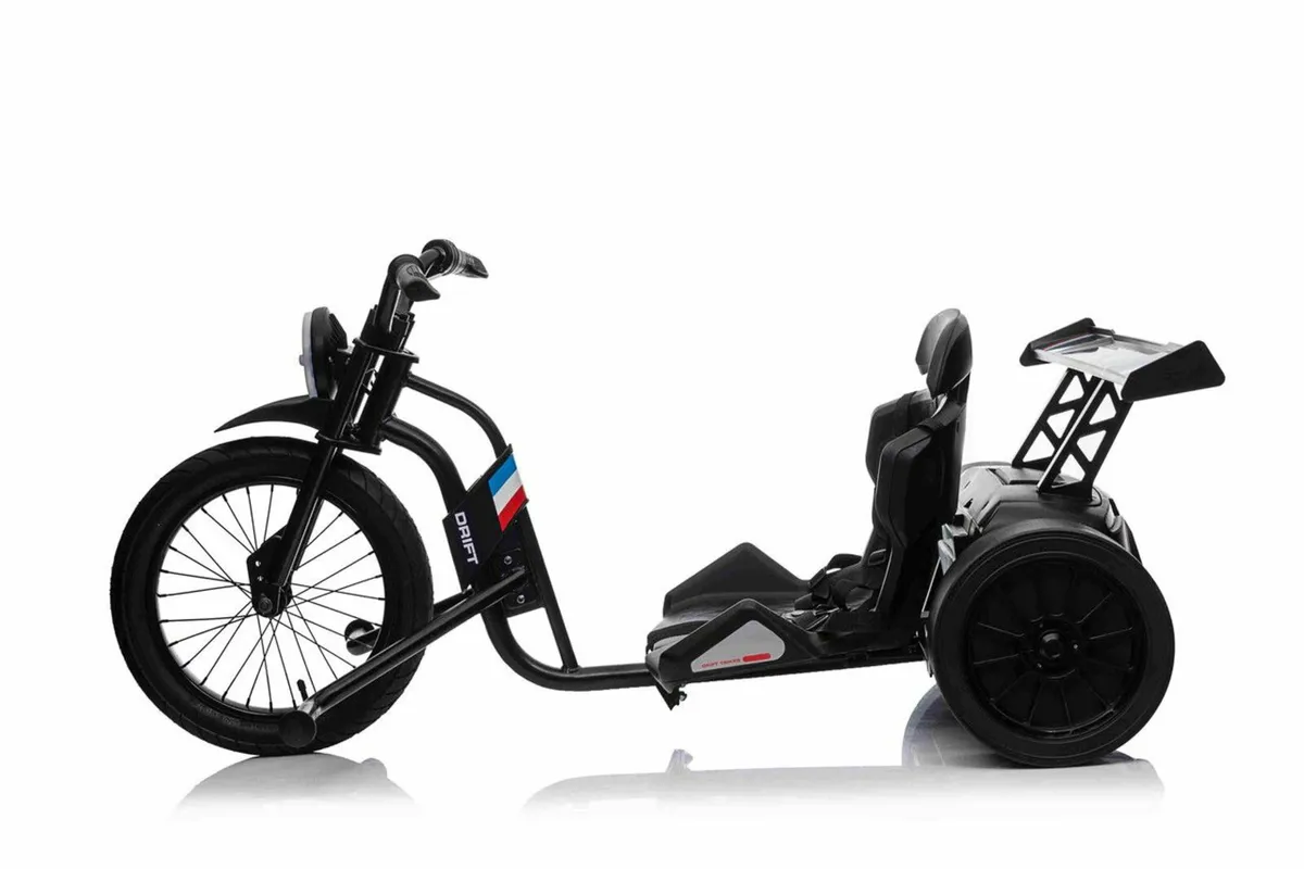 Drift 24V Electric Ride On Trike Black - Image 2
