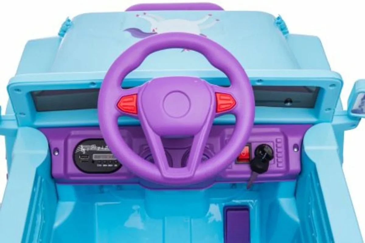 Unicorn 12V Electric Ride On Jeep Blue Purple - Image 2
