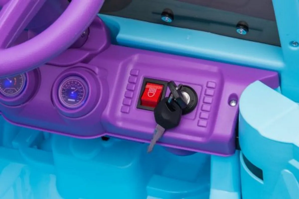Unicorn 12V Electric Ride On Jeep Blue Purple - Image 3