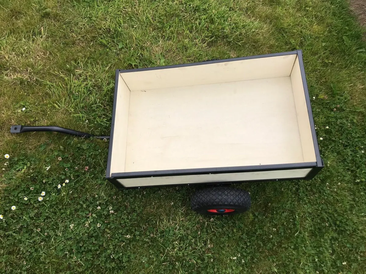 Heavy Duty Pedal Go Kart Trailer Creme - Image 3