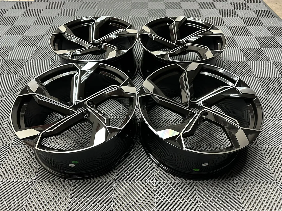18 19" Inch Q8 E-Tron Alloys 5x112 Vw Golf Skoda - Image 2