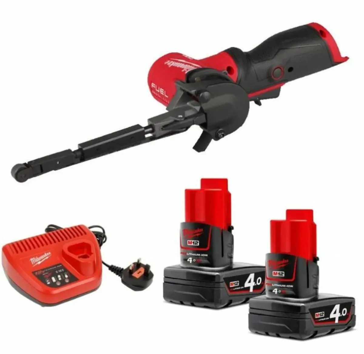 Milwaukee Power File Kit c/w 2x4AH 12v - Image 1