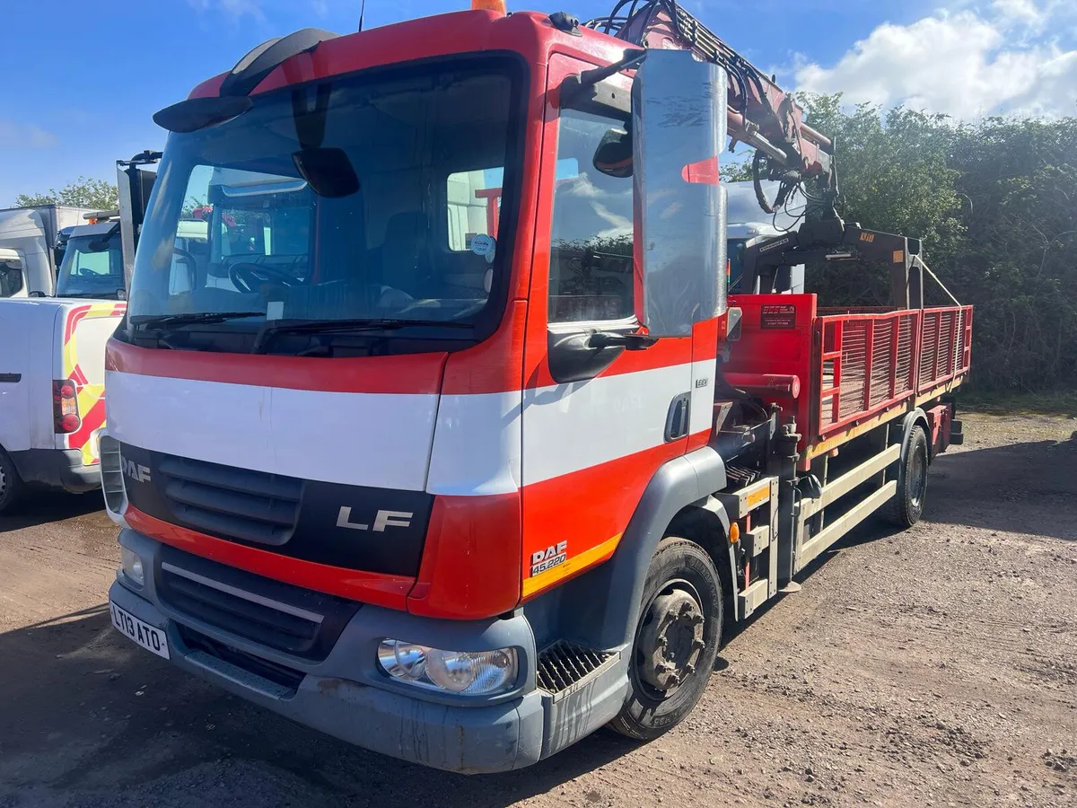 2013 Daf  45/220 12Ton Dropside 77.5 Terex crane - Image 2