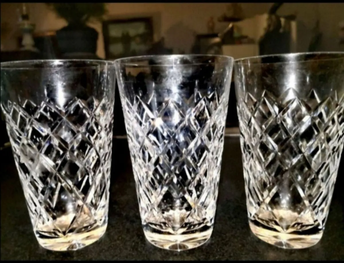 3 Waterford crystal Tyrone large tumbler - Image 1