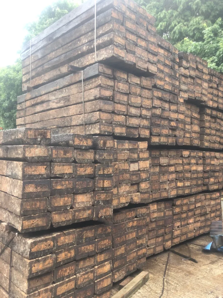 Railway sleepers.