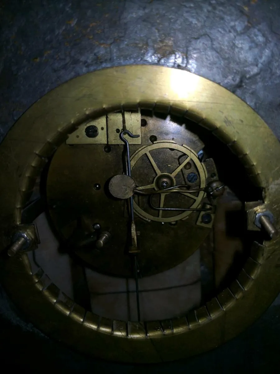 1850 French gilded mantel clock - Image 3