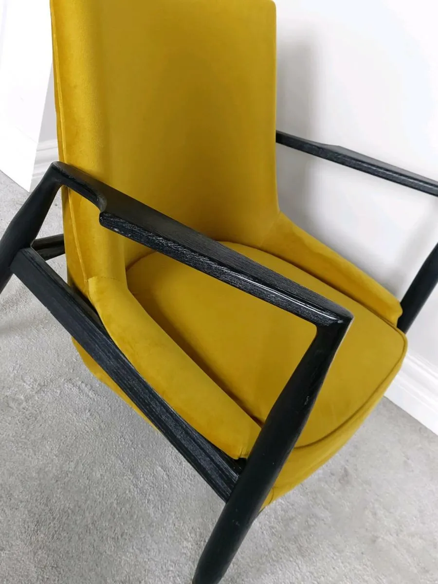 Stylish Mustard Yellow Accent Chair – Modern & Co - Image 3