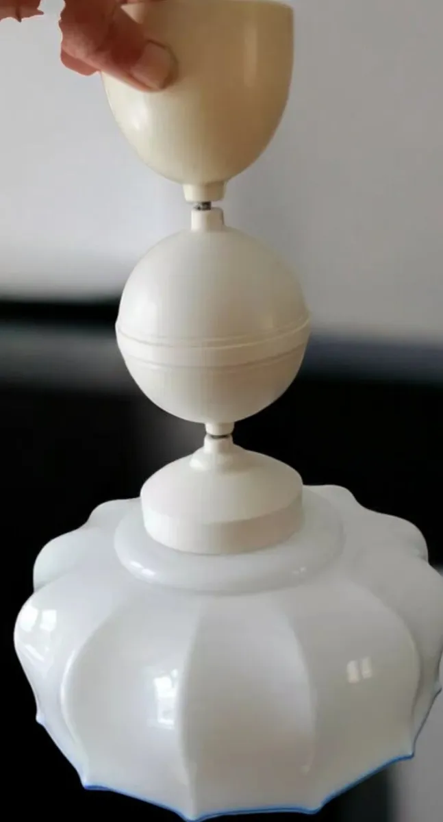 1930s glass ceiling light - Image 1