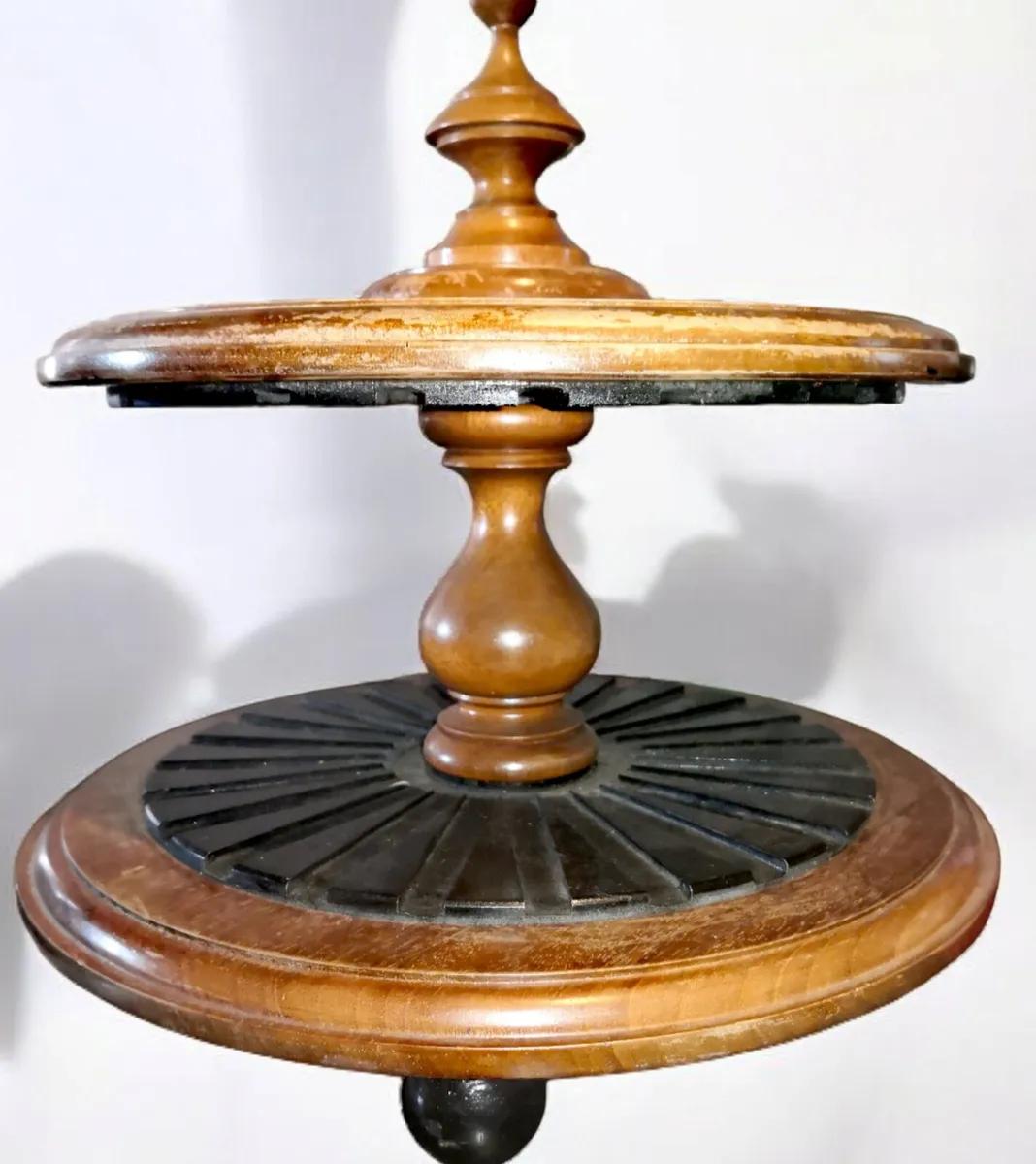 Antique hand made solid wood mute servant - Image 1