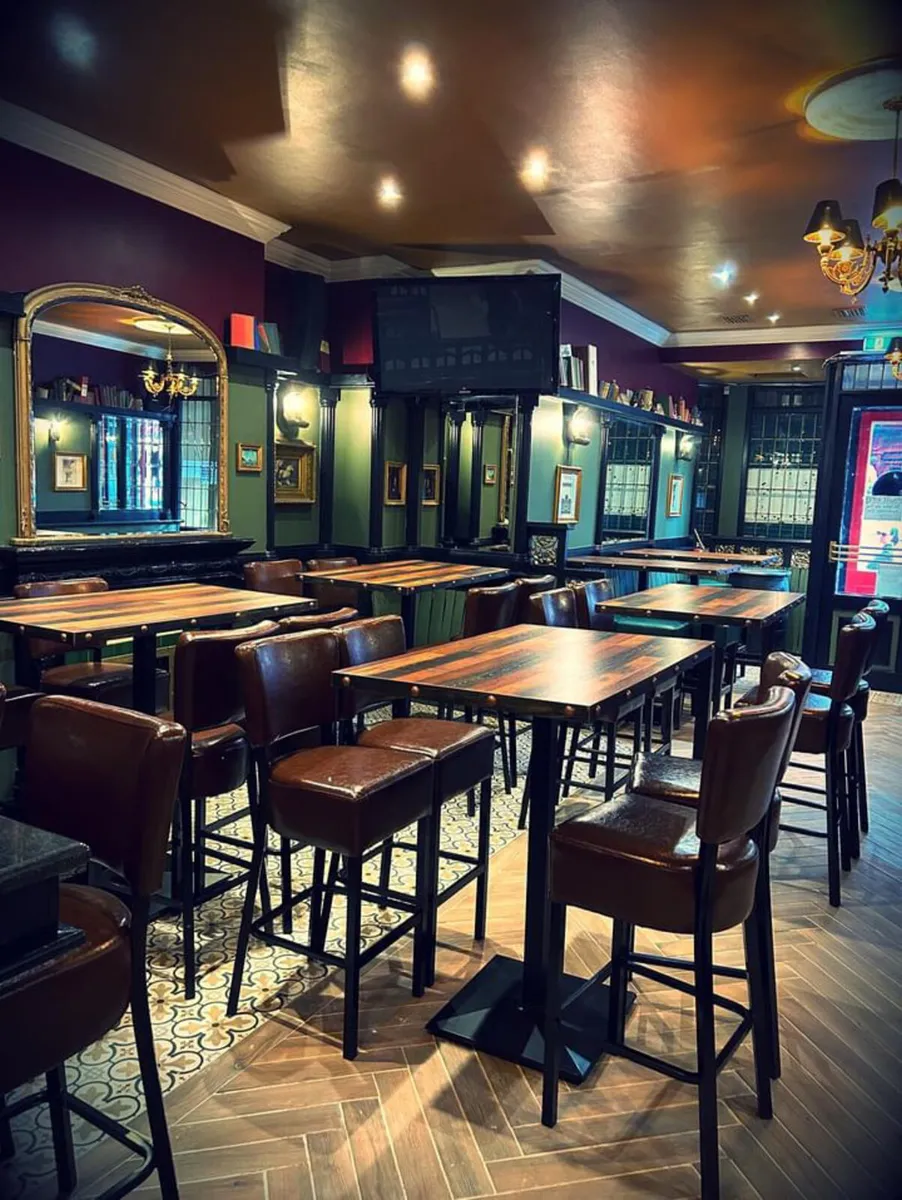 New Classic Brown Faux Barstool In Stock - Image 2