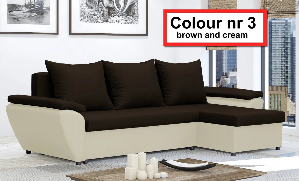 🛋️🛏️✨ L-Shaped Corner Sofa Bed – Storage - Couch - Image 2