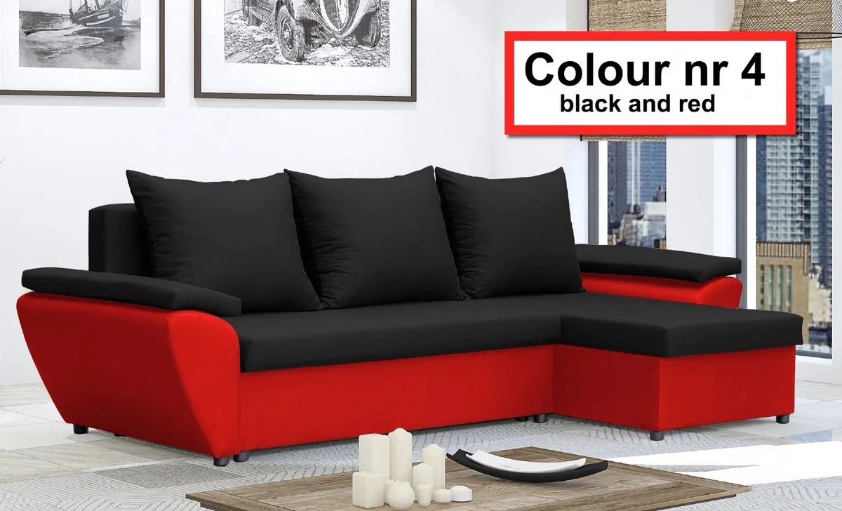 🛋️🛏️✨ L-Shaped Corner Sofa Bed – Storage - Couch - Image 3