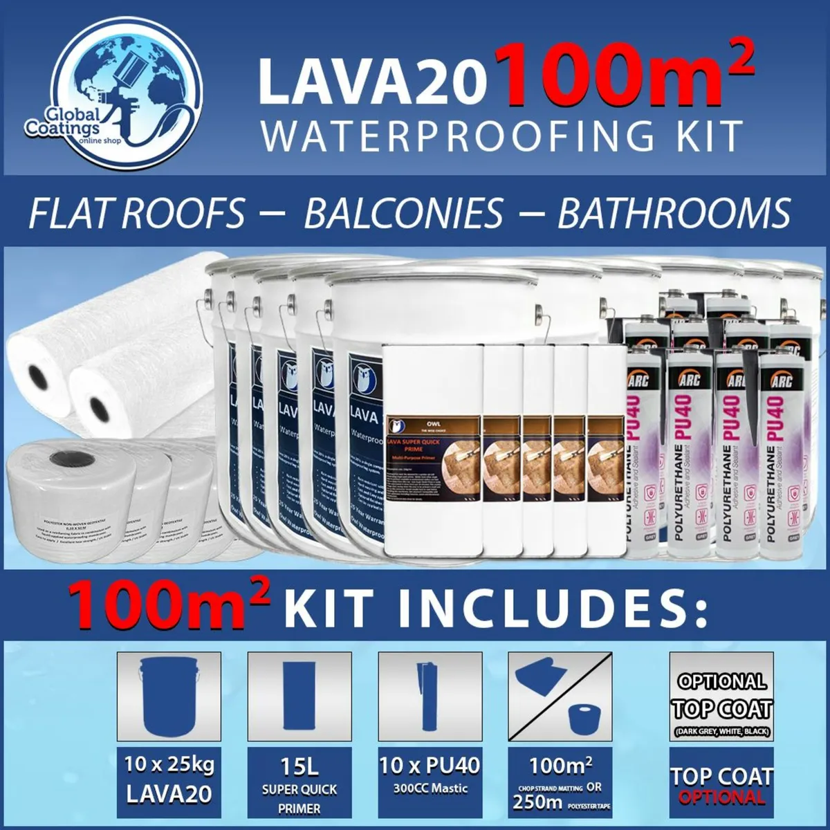 LAVA 20 Waterproofing Kit 100m2 - Image 1