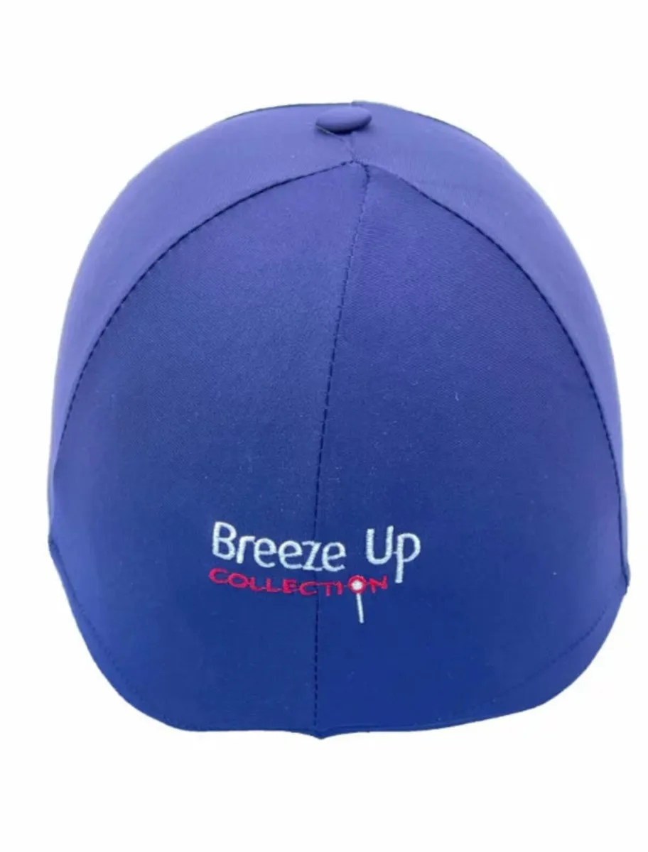 Breeze Up Lycra Hat Cover Navy (BUTTON top)