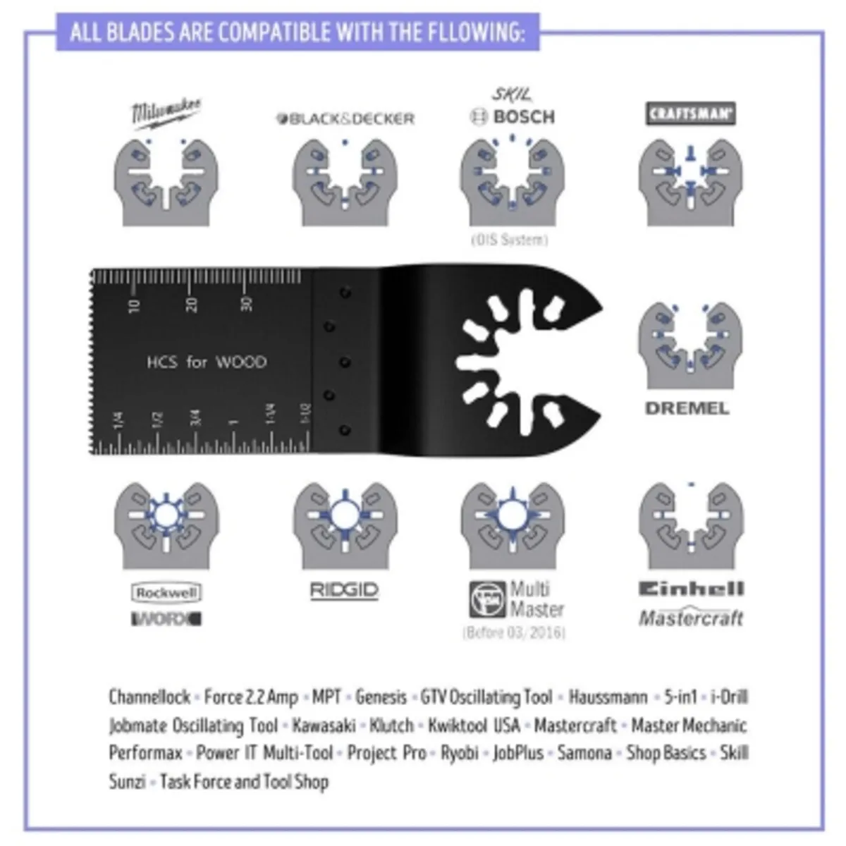 Multi Tool Blades – 50 Pack, 34mm - Image 2