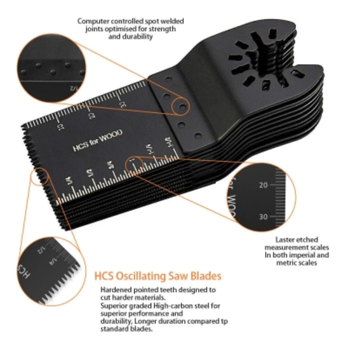 Multi Tool Blades – 50 Pack, 34mm - Image 3