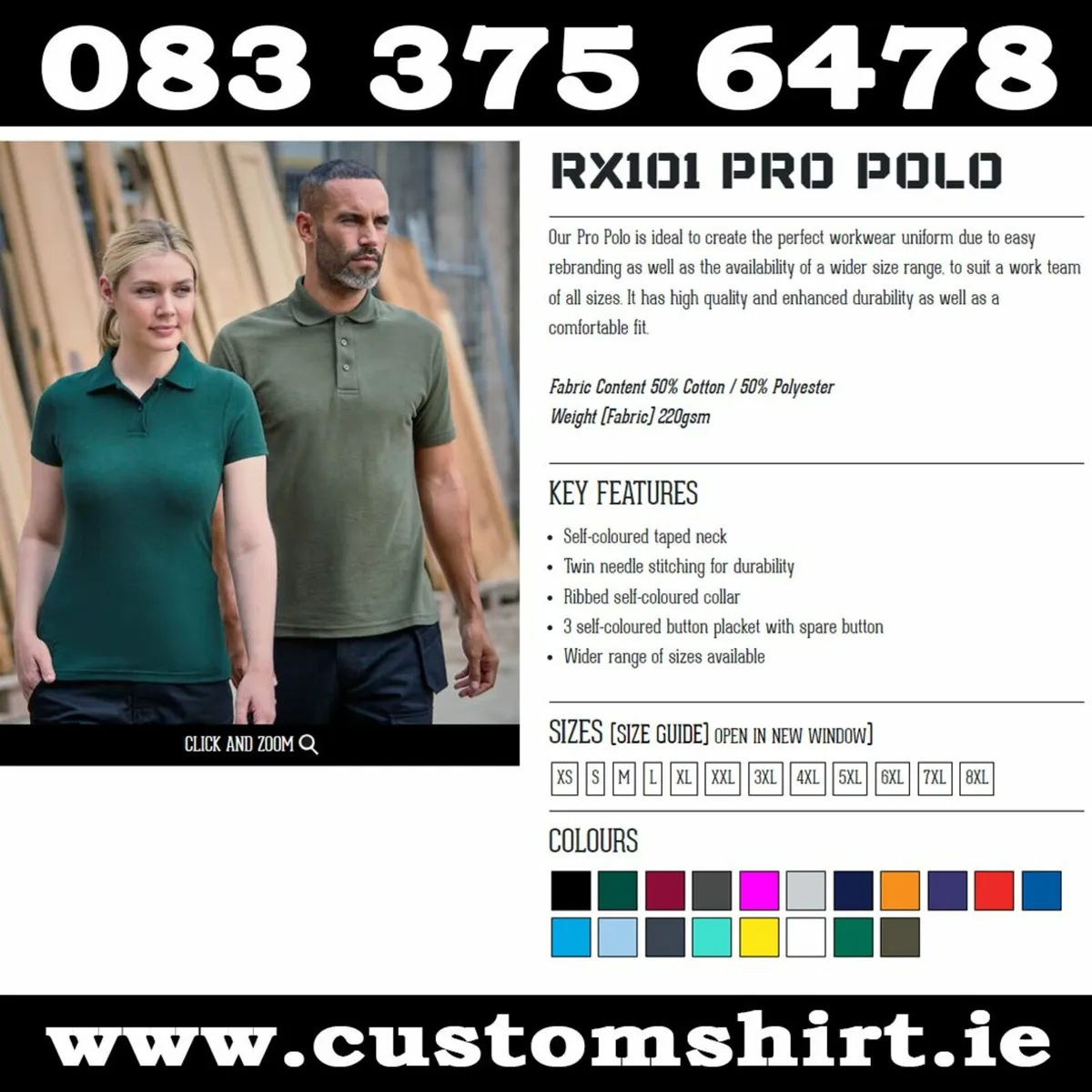 Polo Shirt Embroidered With Your Logo - Image 2