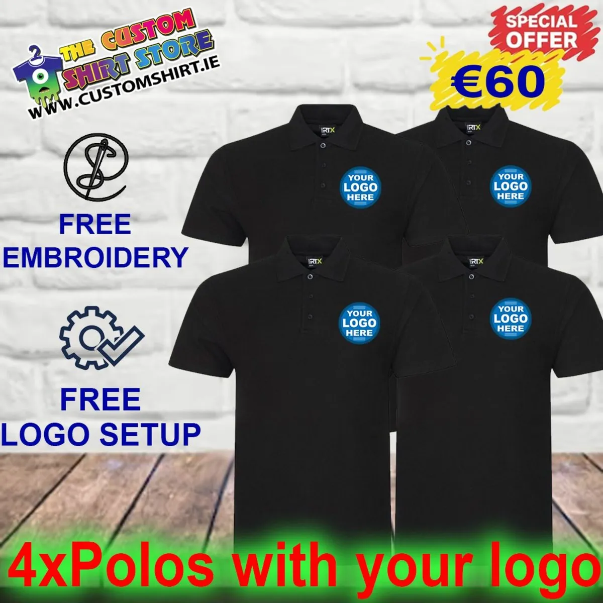 Polo Shirt Embroidered With Your Logo - Image 1