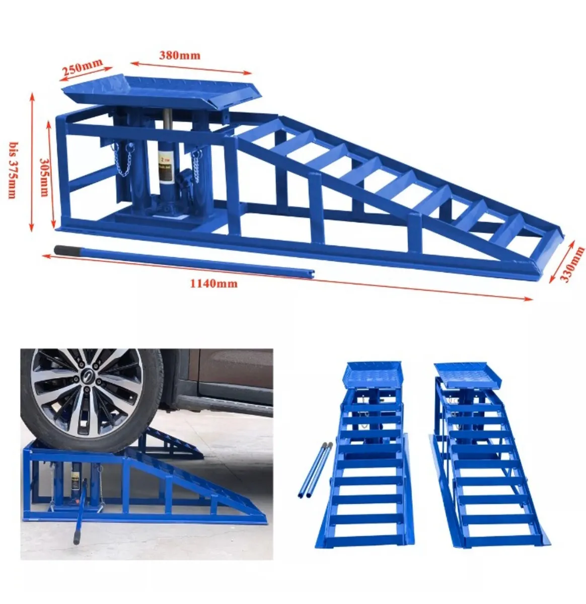 2ton Hydraulic Car Ramps. - Image 2