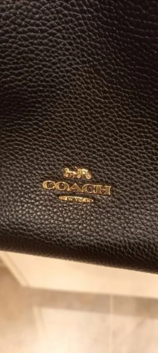 Coach "Edie" Turn-Lock Pebble Leather Bag / NEW / - Image 2