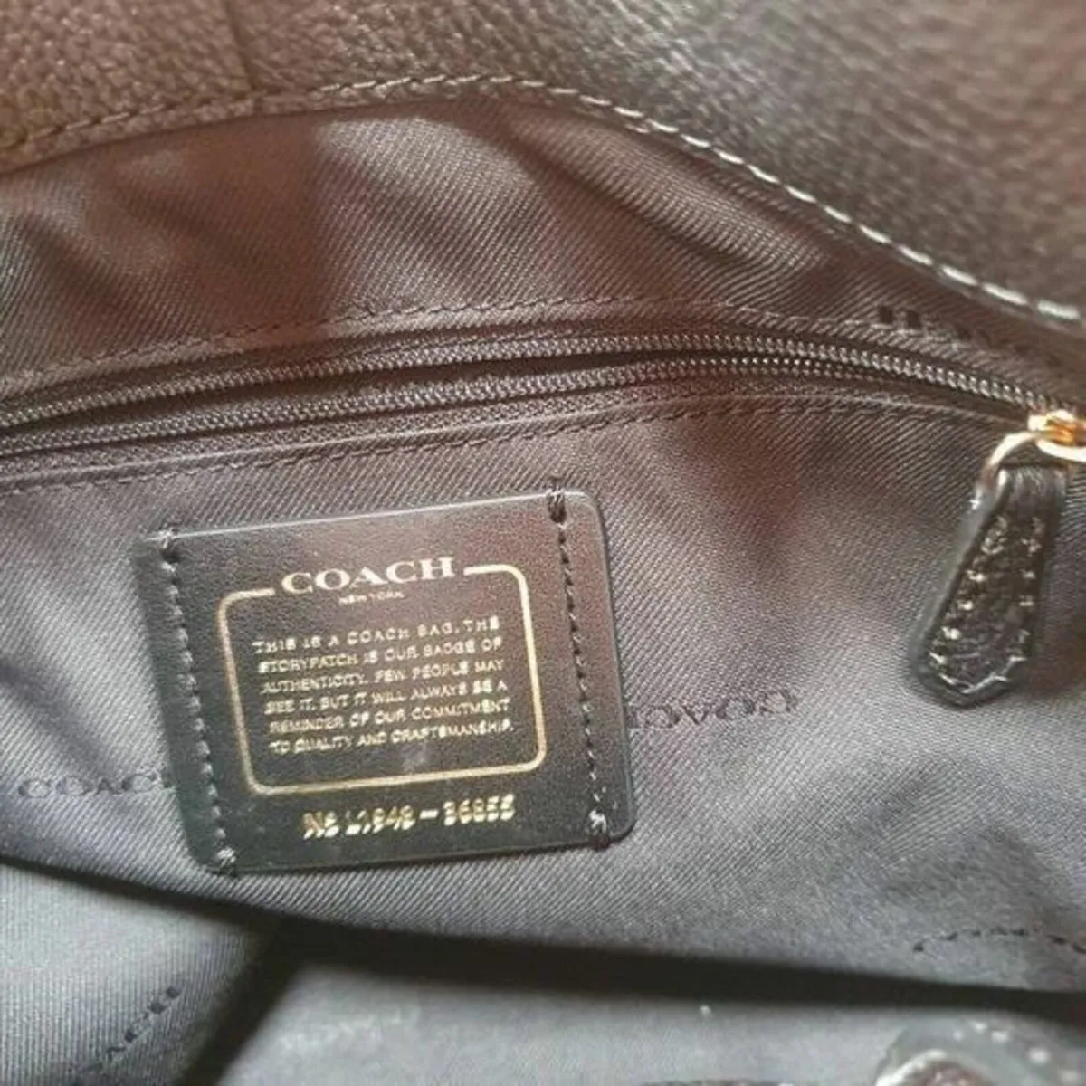 Coach "Edie" Turn-Lock Pebble Leather Bag / NEW / - Image 4