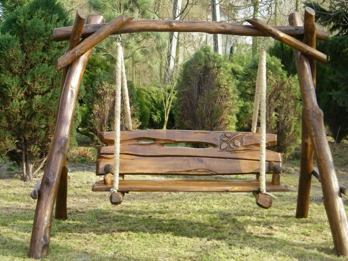 Garden furniture swing table bench chair planter - Image 3