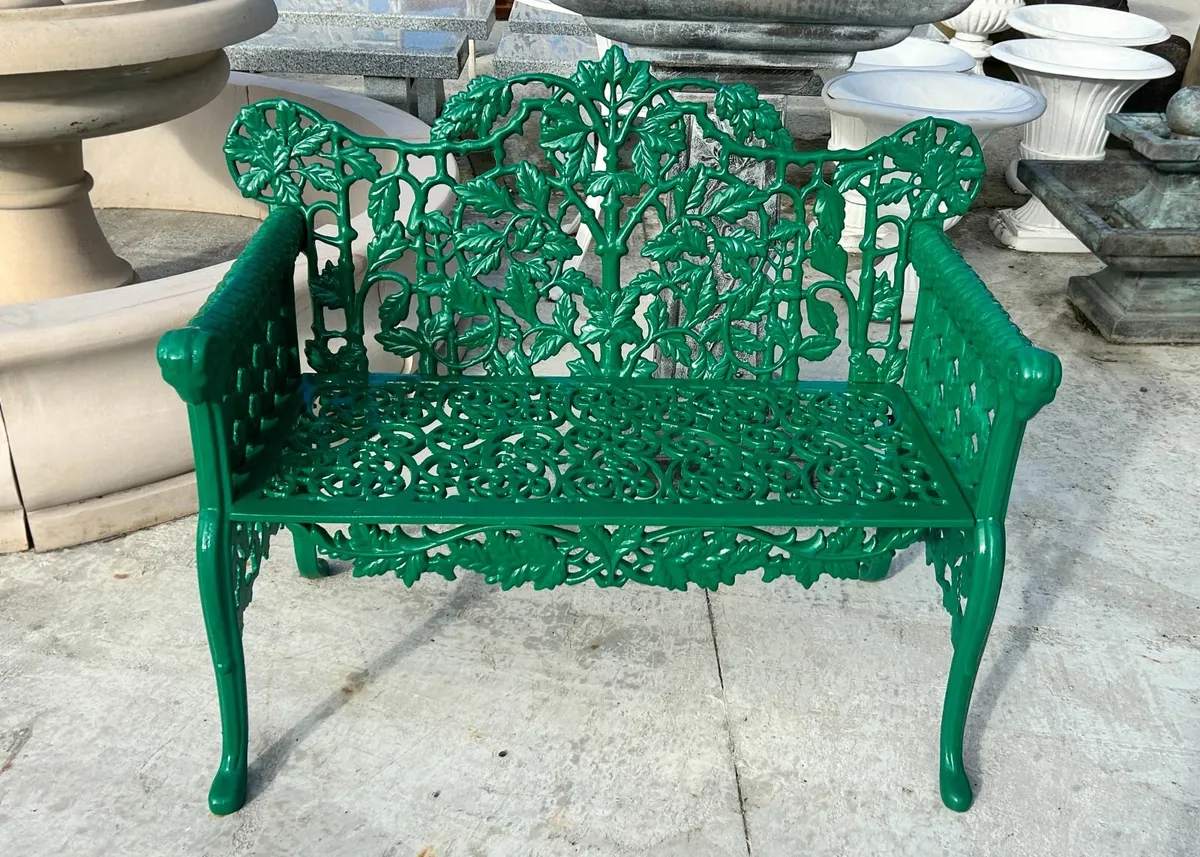 2 Seater Heavy Cast Iron Benches - Image 2