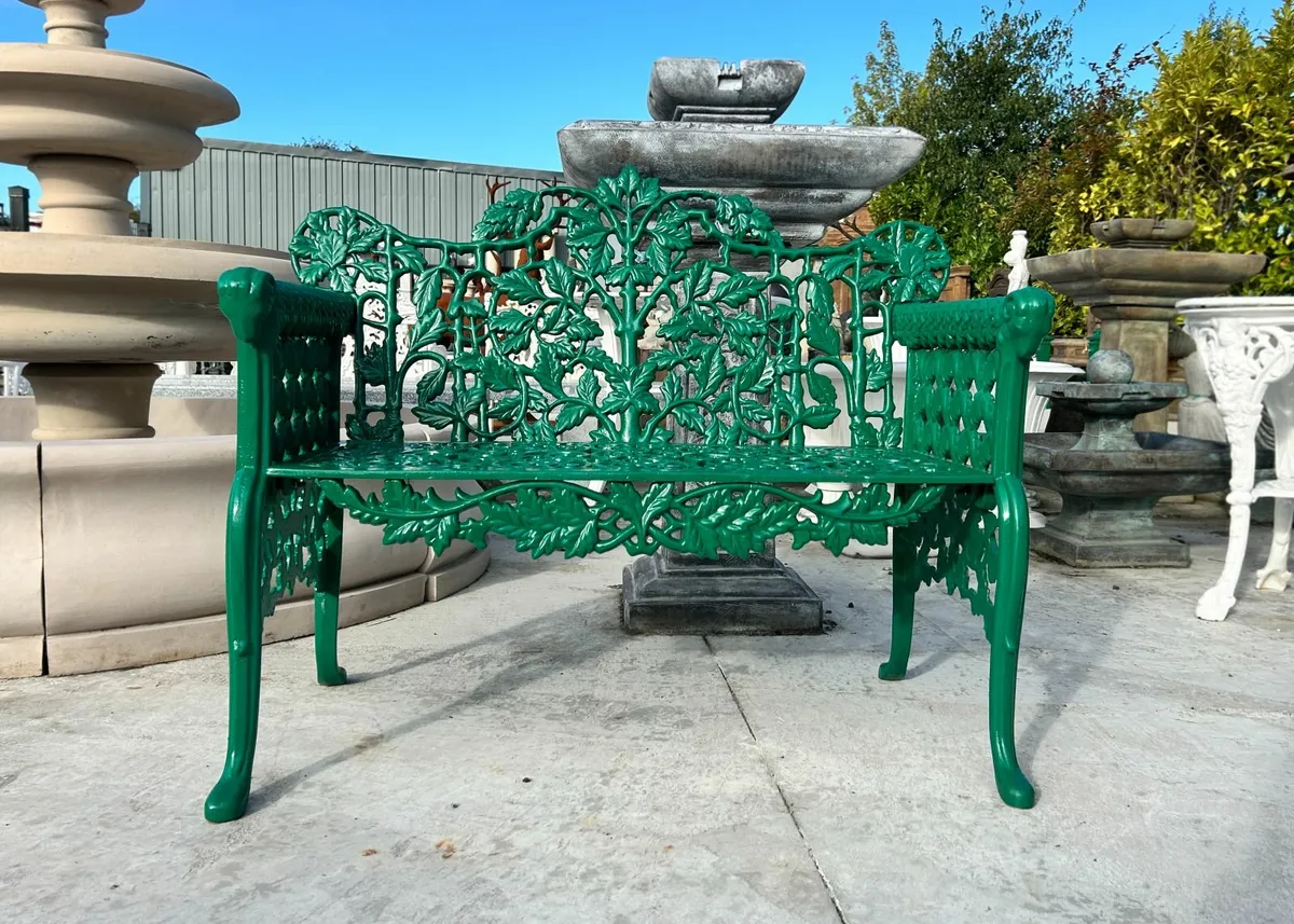 2 Seater Heavy Cast Iron Benches - Image 1