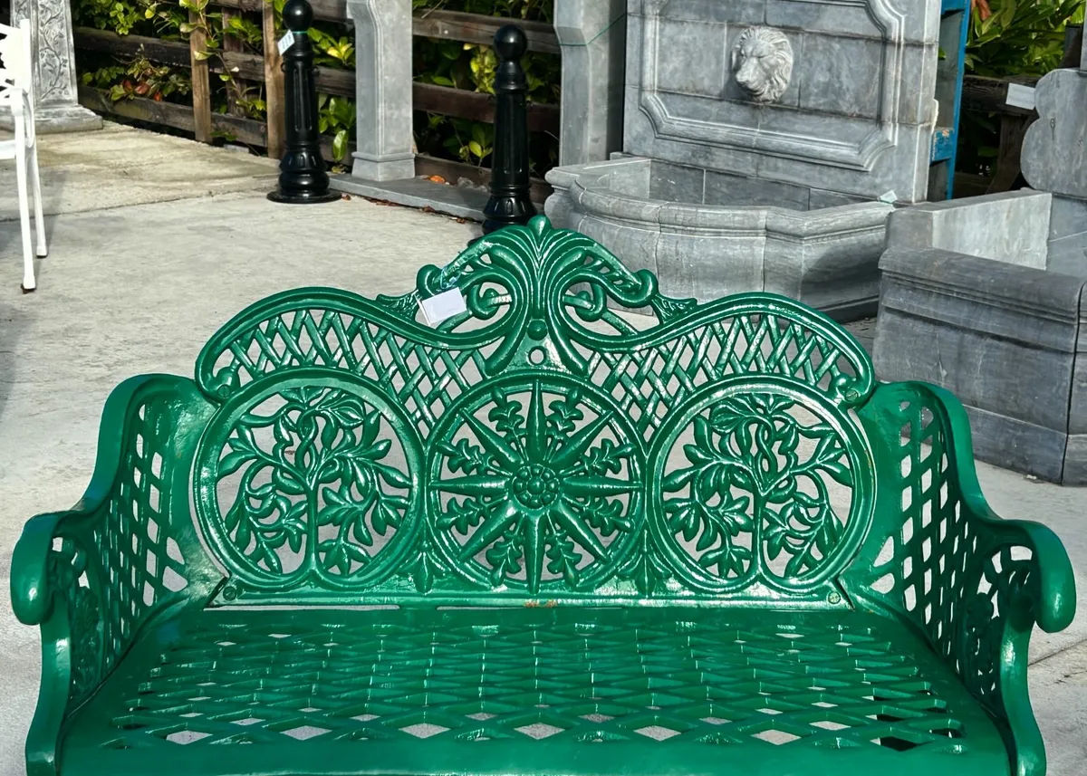 2 Seater Heavy Cast Iron Benches - Image 3