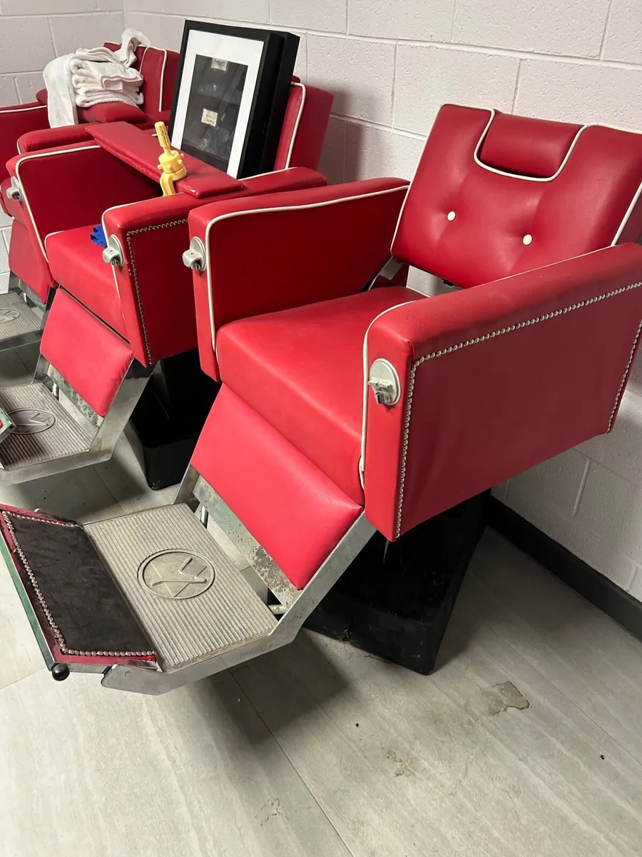 BARBER CHAIRS Antique Belmonts FULLY RESTORED - Image 3