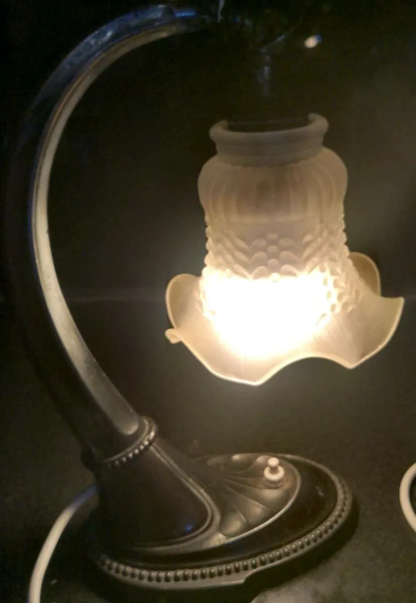 Art deco metal lamp - Image 1