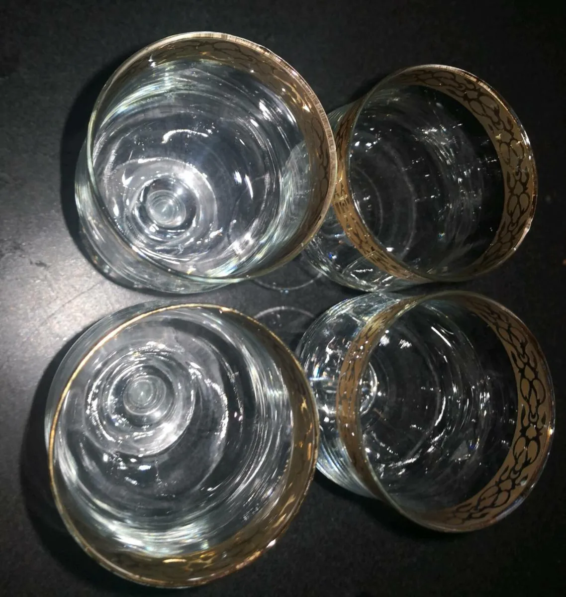 Superb Fratelli Fumo Hand blown crystal gold x4 - Image 2