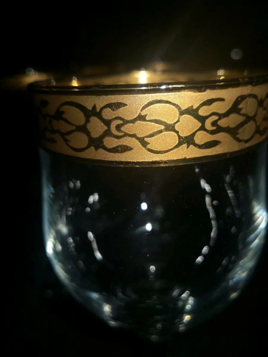 Superb Fratelli Fumo Hand blown crystal gold x4 - Image 3