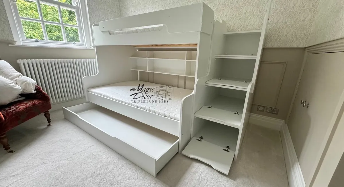 Henry Triple Bed with Mattresses - Free Delivery* - Image 3