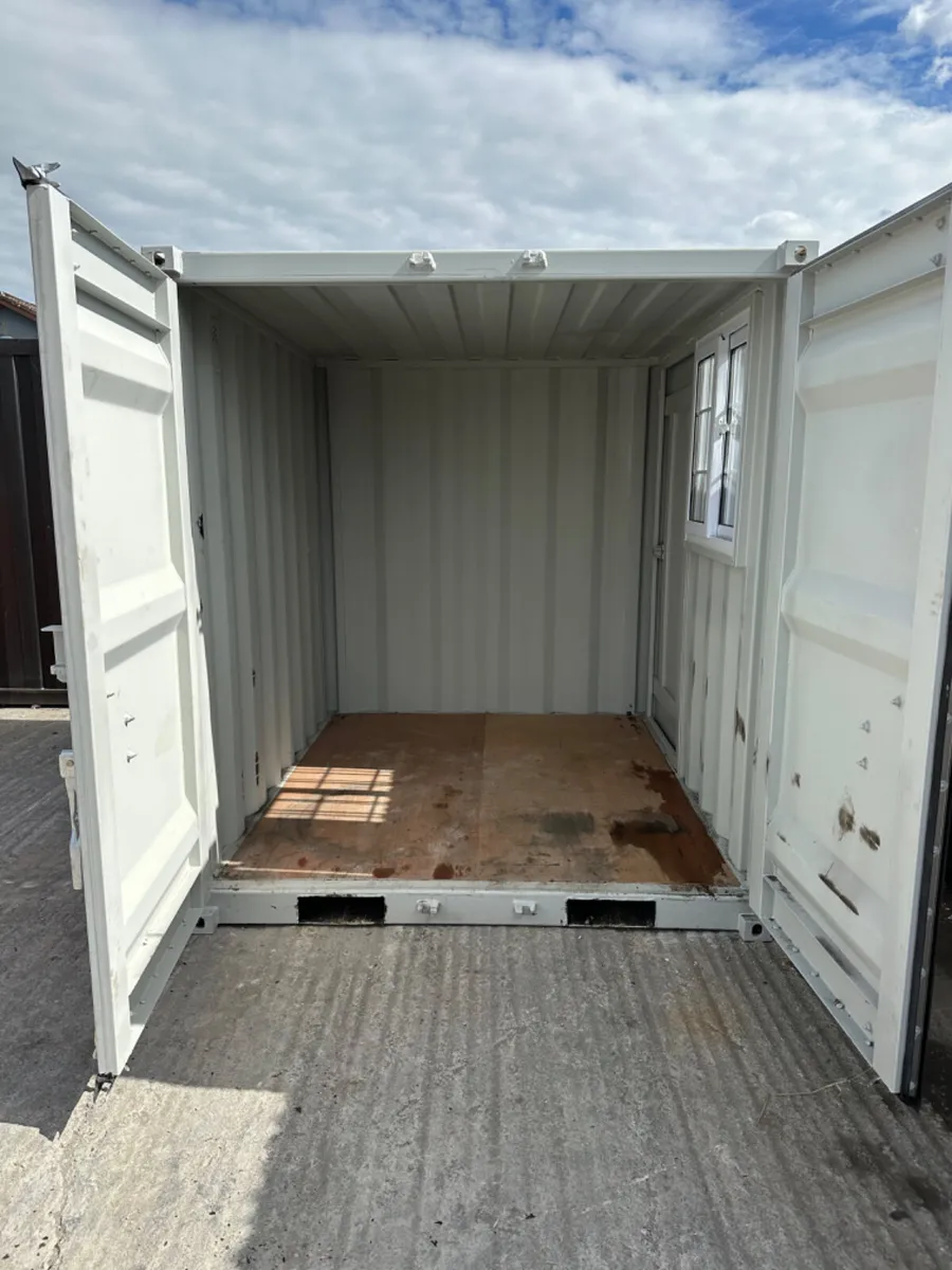 8ft Office Container with Pedestrian Door - Image 2