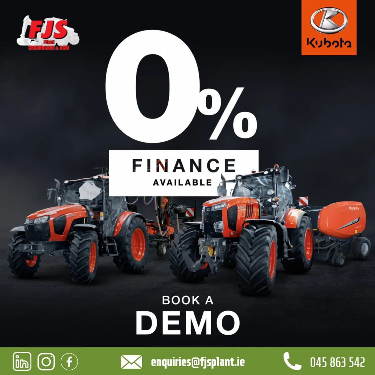 Kubota Tractor M-Series 0% Finance offer