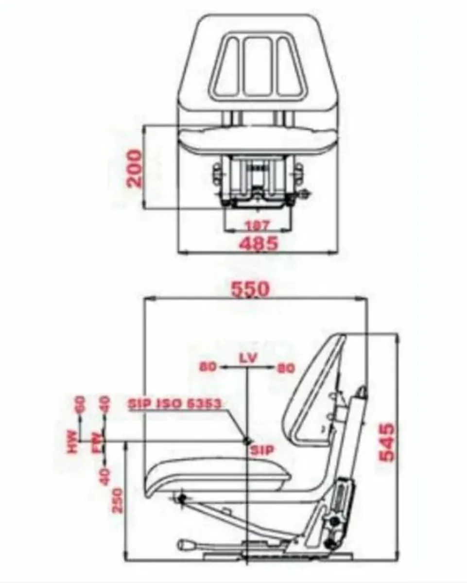 Economy Tractor Seat Comes With Arm Rests 830-872 - Image 4