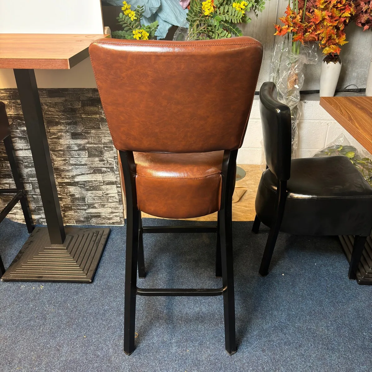 New Classic Brown Faux Barstool In Stock - Image 4