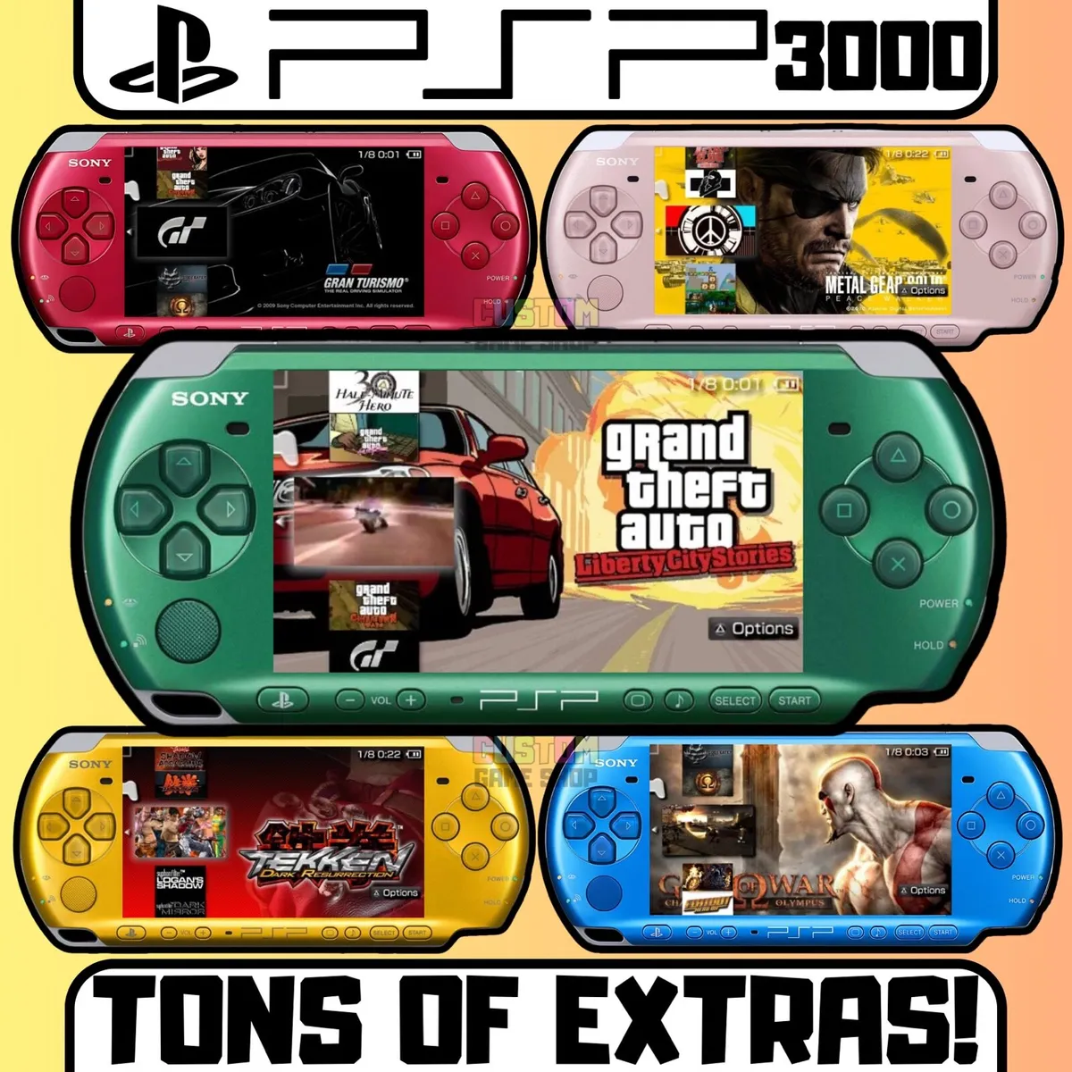 PSP 3000 Slim Consoles + Tons Of Extras! - Image 1