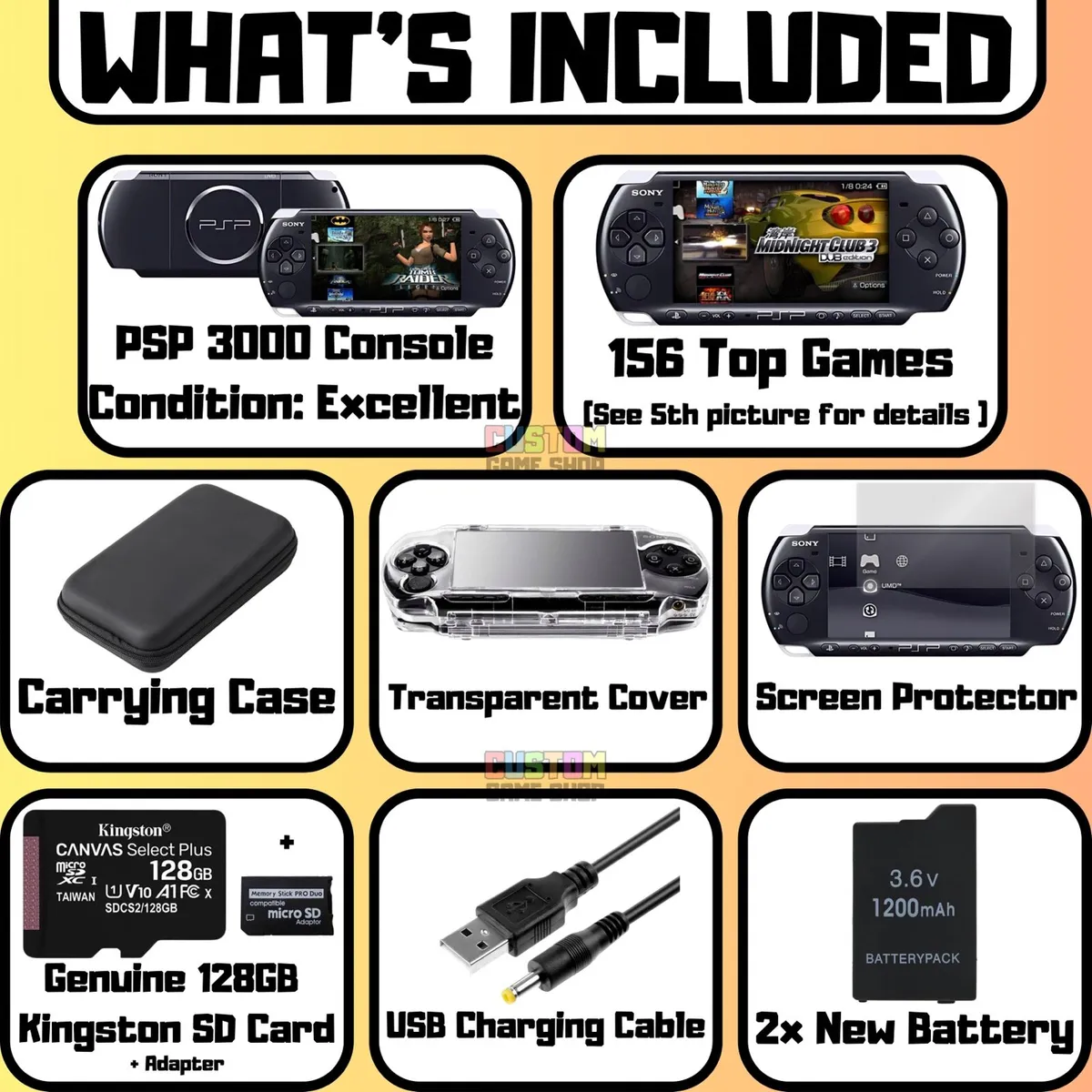 PSP 3000 Slim Consoles + Tons Of Extras! - Image 2