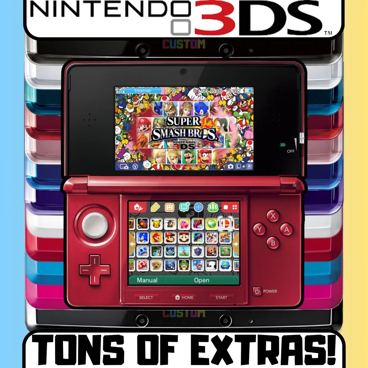 Nintendo 3DS Consoles + Tons Of Extras! - Image 1