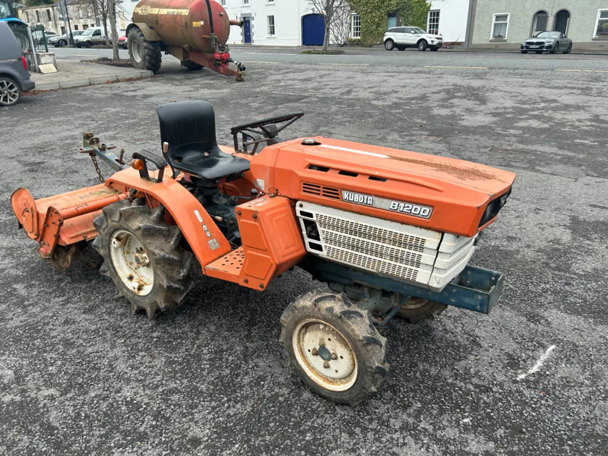 Kubota B1200 compact tractor with Rotavator - Image 1