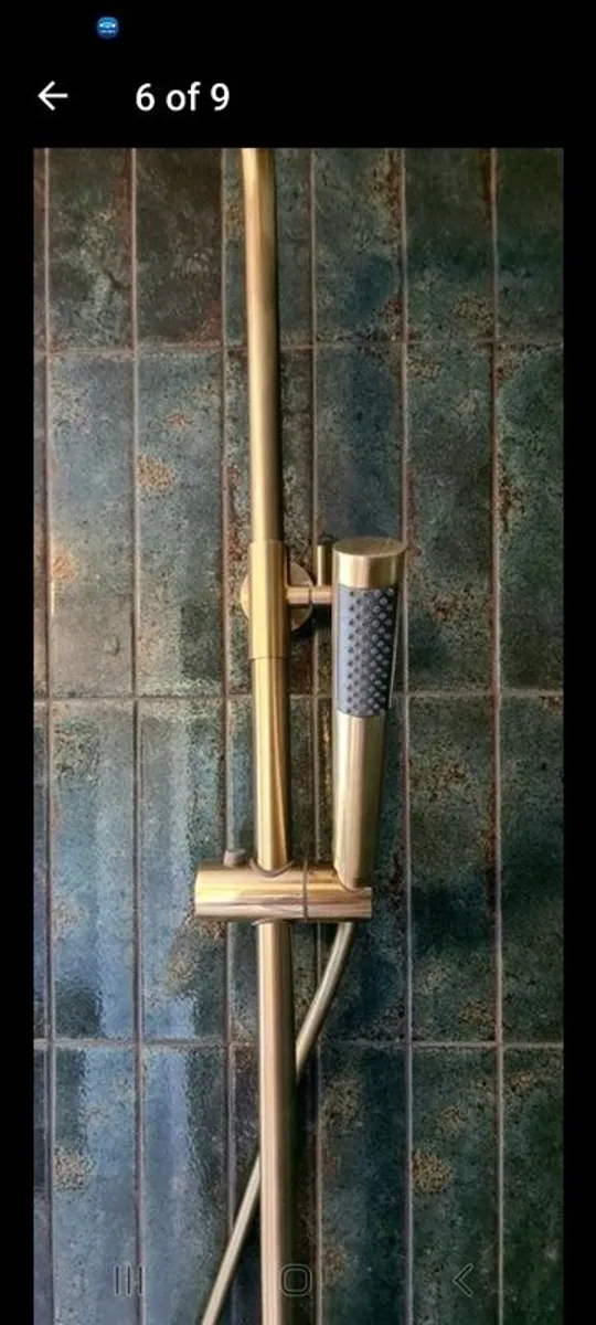 Brushed Brass Luxury Exposed Shower - Image 2