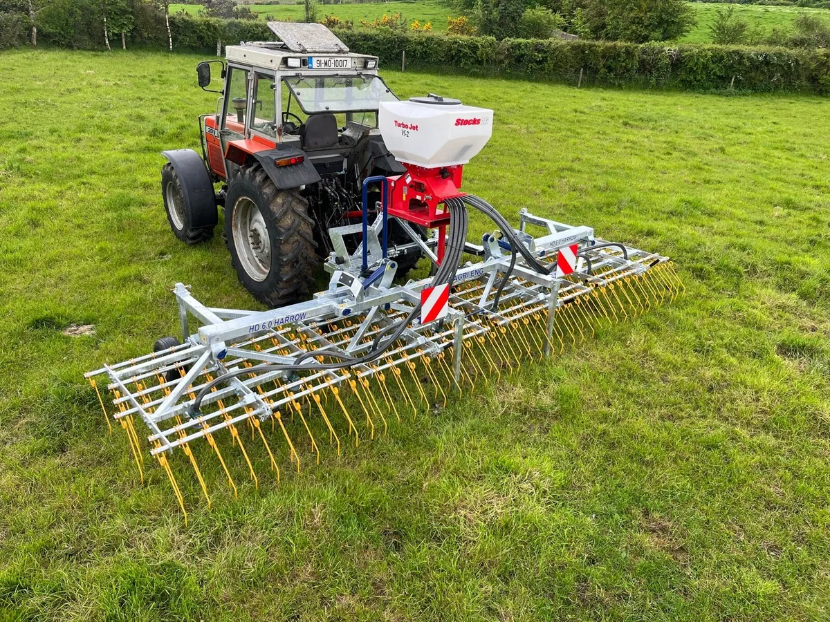 Heavy Duty 3, 4.5 & 6 metre Tine Harrow Galvanised - Image 1