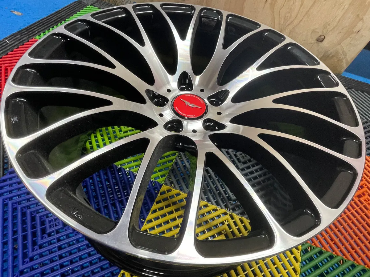 19” veemann oem black / polished 5x112 9.5 - Image 3
